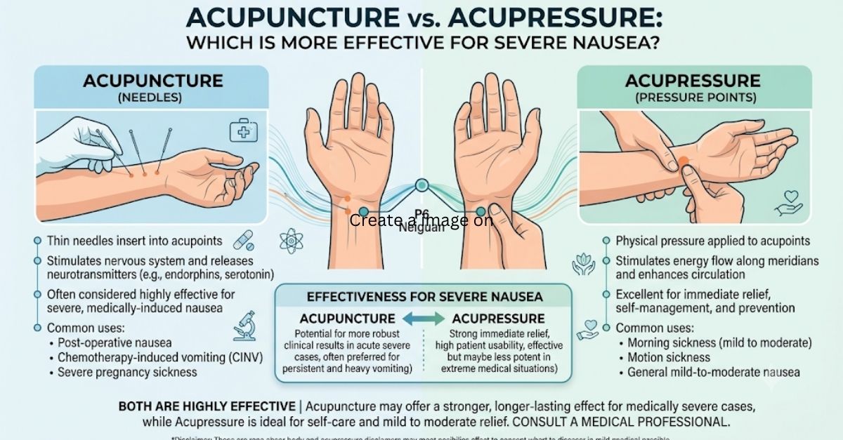 Acupuncture vs. Acupressure: Which is More Effective for Severe Nausea?