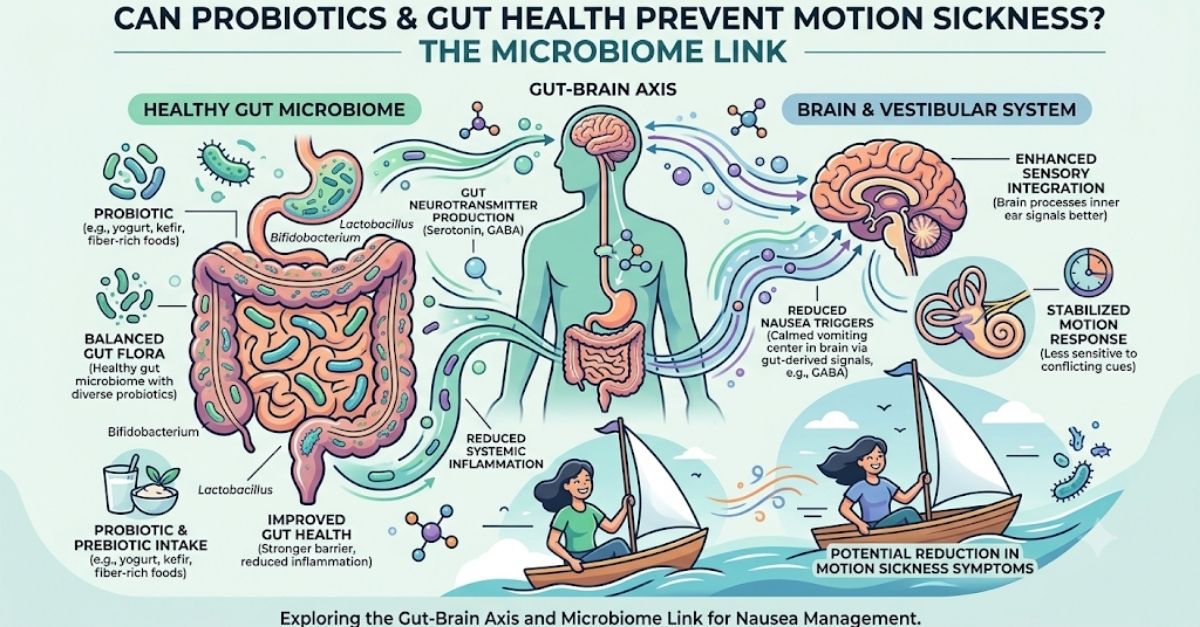 Can Probiotics and Gut Health Prevent Motion Sickness? The Microbiome Link