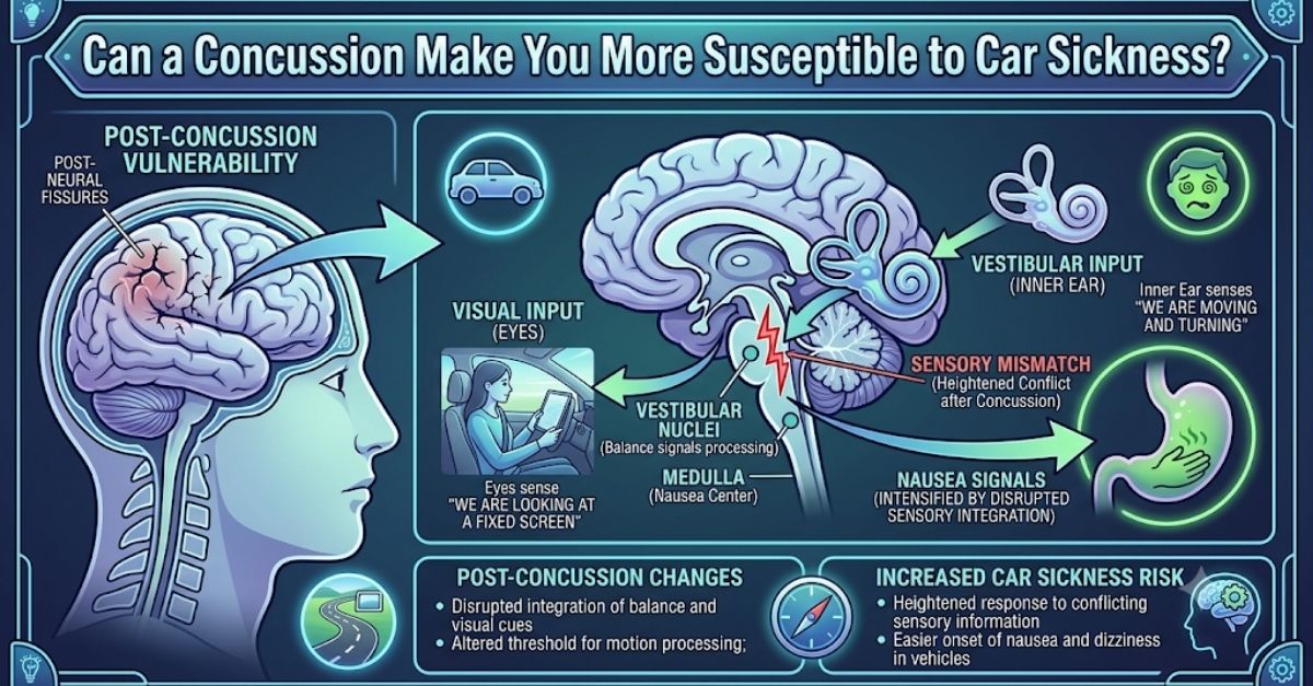 Can a Concussion Make You More Susceptible to Car Sickness?
