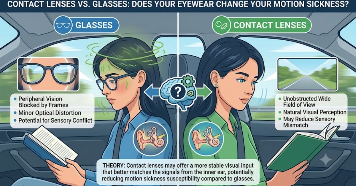 Contact Lenses vs. Glasses: Does Your Eyewear Change Your Motion Sickness?