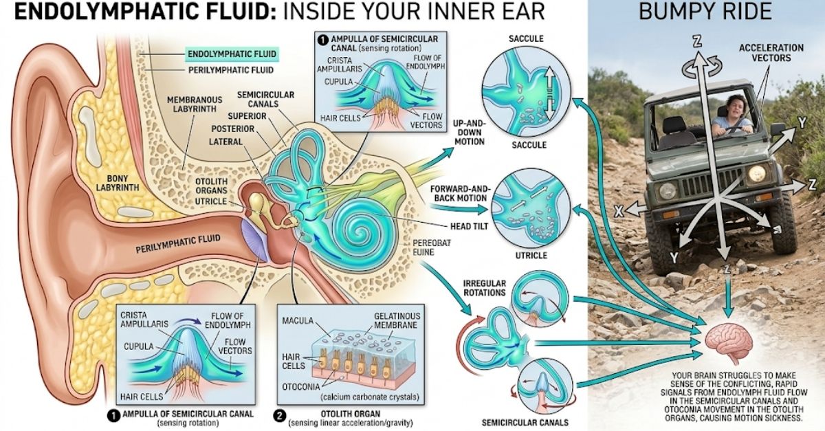 Endolymphatic Fluid: What Happens Inside Your Inner Ear During a Bumpy Ride