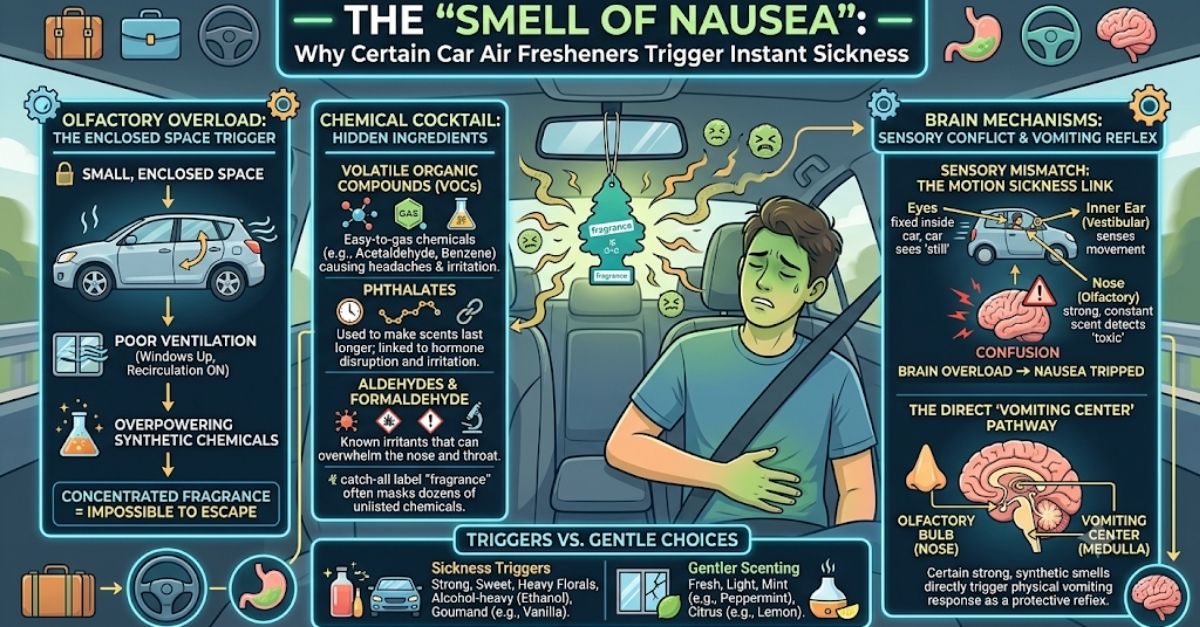 The "Smell of Nausea": Why Certain Car Air Fresheners Trigger Instant Sickness