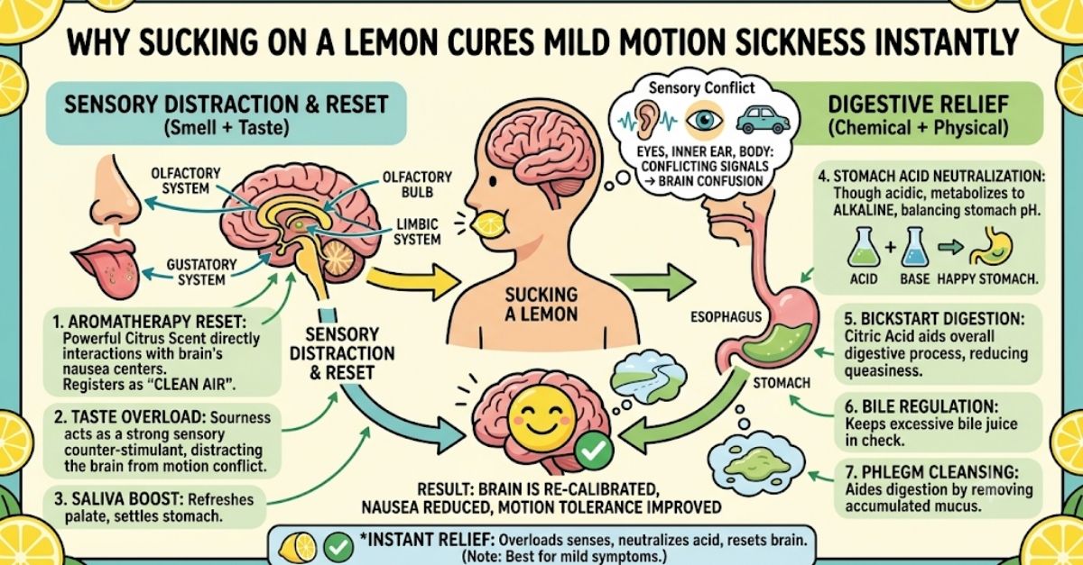 Why Sucking on a Lemon Cures Mild Motion Sickness Instantly